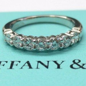 Tiffany Forever Embrace Shared Diamond Eternity Wedding Ring 0.57ct 3mm
